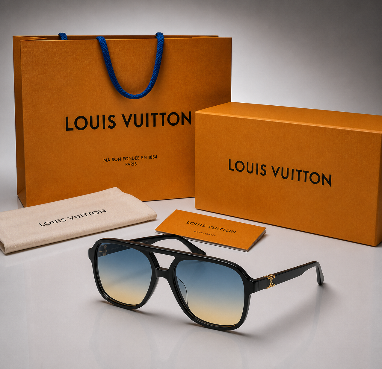 Louis Vuitton Lunette de soleil - aviator hit S00 bleu