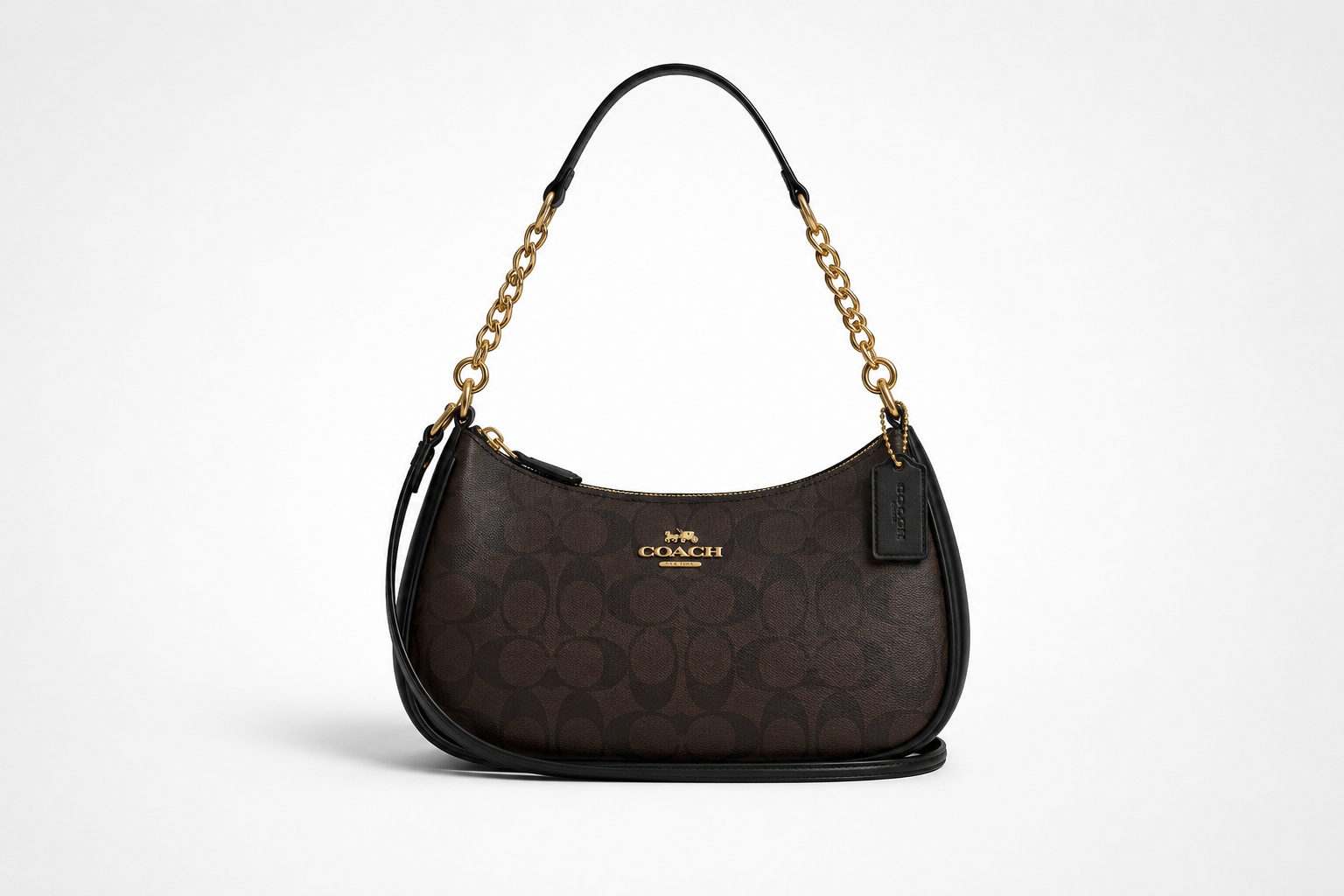 Coach sac d’épaule - teri en toile noir