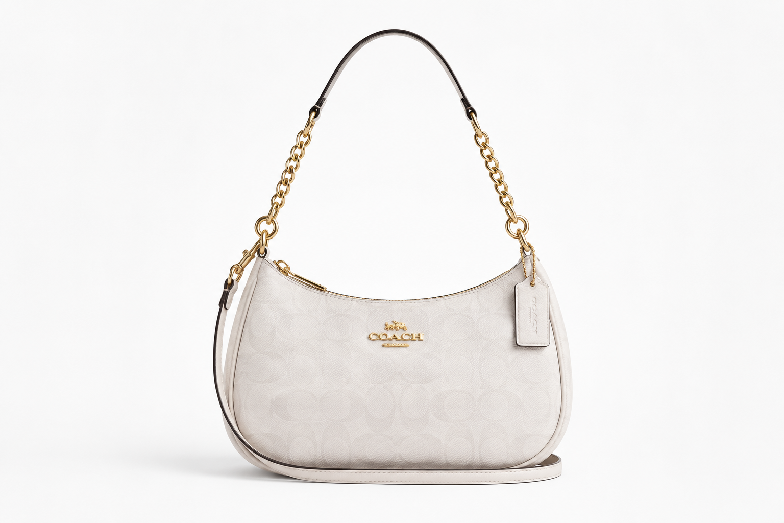 Coach sac d’épaule - teri en toile blanc