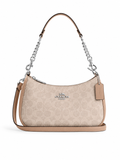 Coach sac d’épaule - teri en toile beige