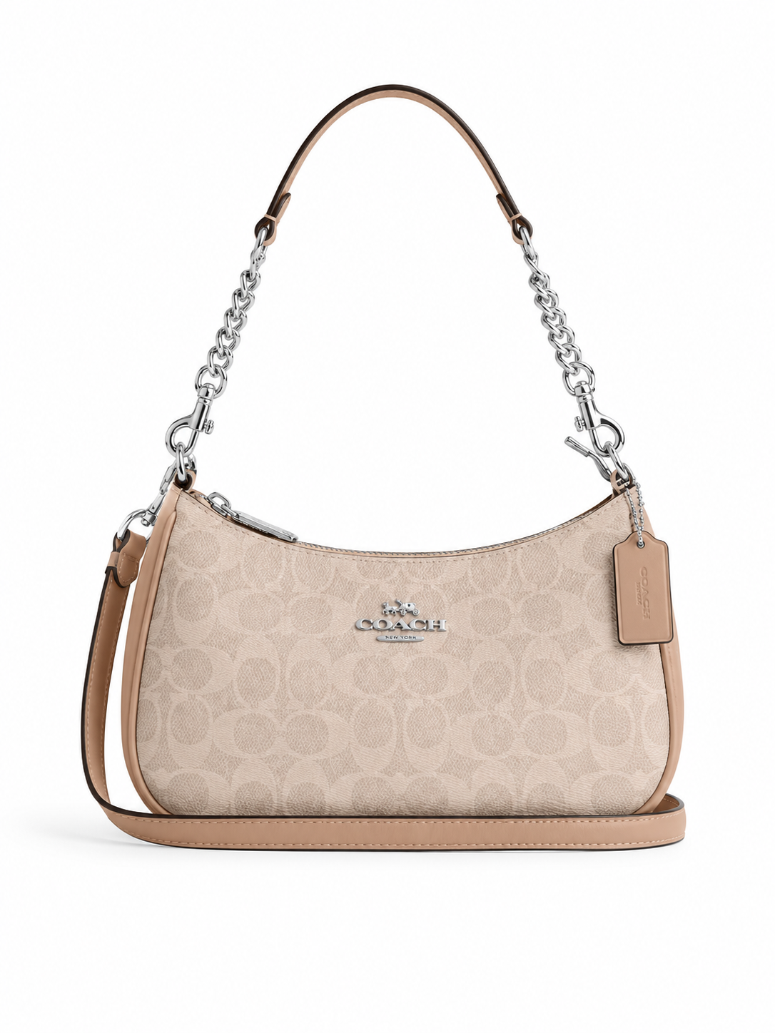 Coach sac d’épaule - teri en toile beige