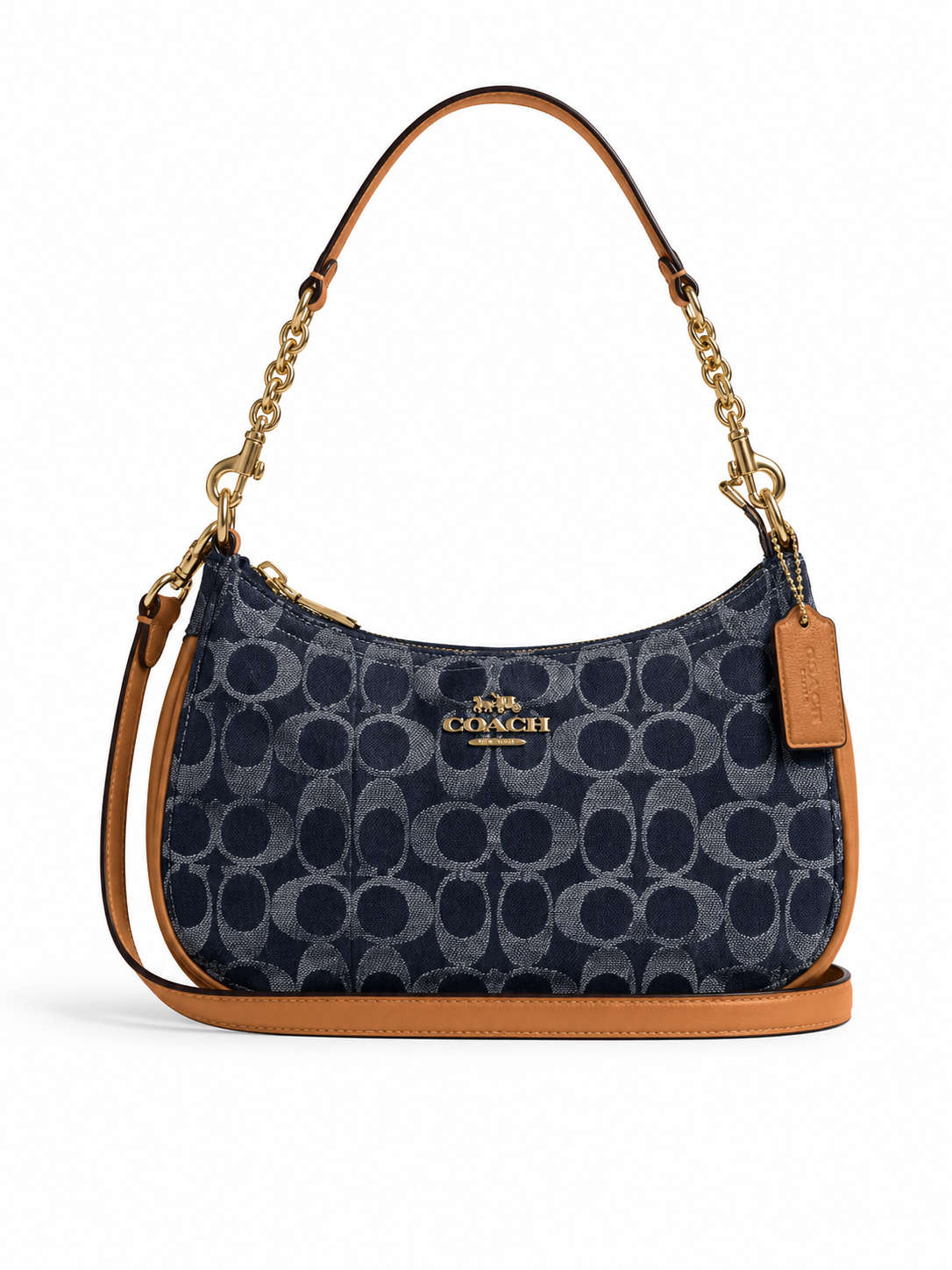 Coach sac d’épaule - teri en toile bleu marine
