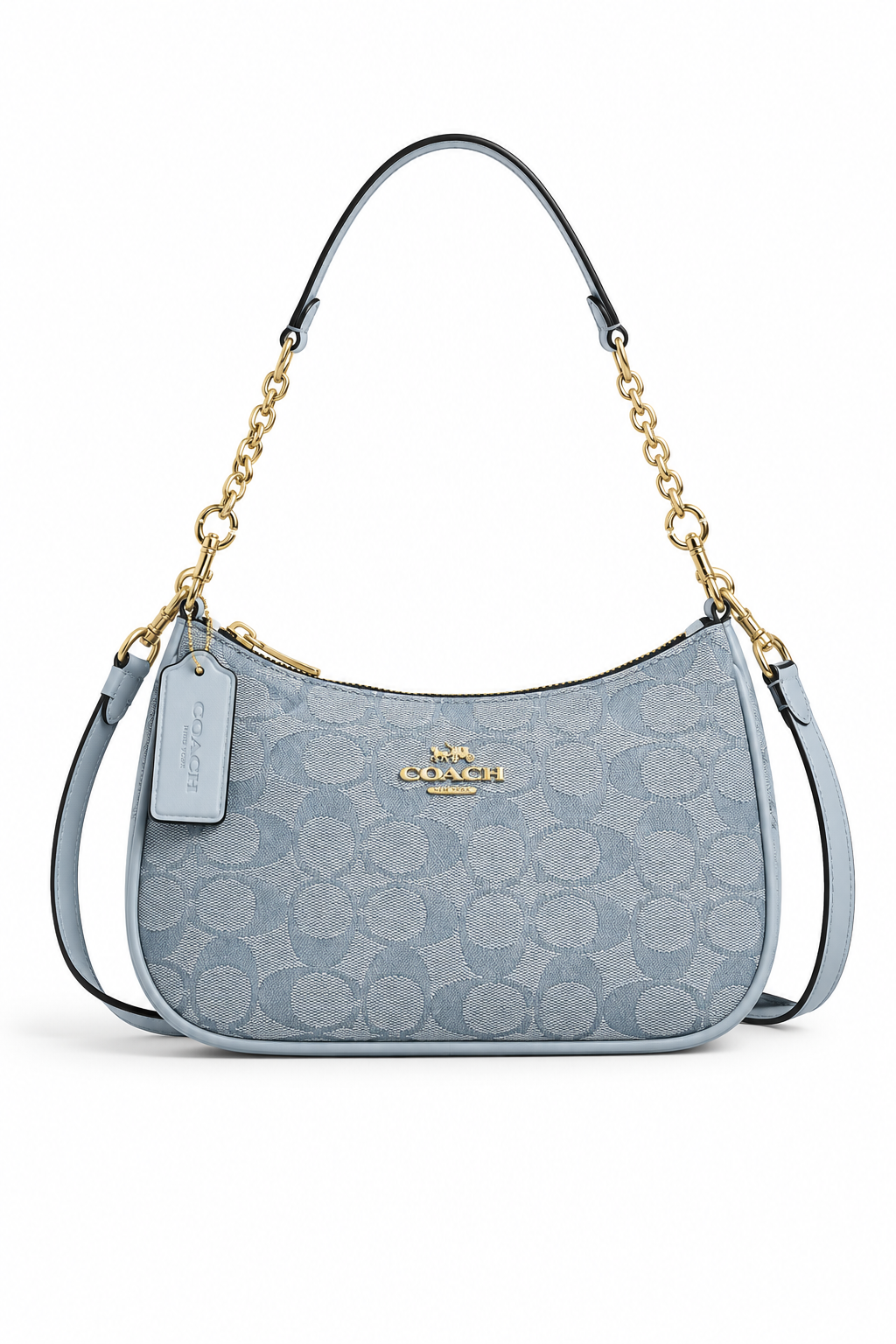 Coach sac d’épaule - teri en toile bleu