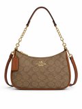 Coach sac d’épaule - teri en toile marron claire
