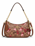 Coach sac d’épaule - teri en toile marron avec motif