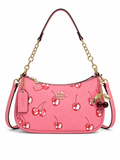 Coach sac d’épaule - teri en toile rose avec motif