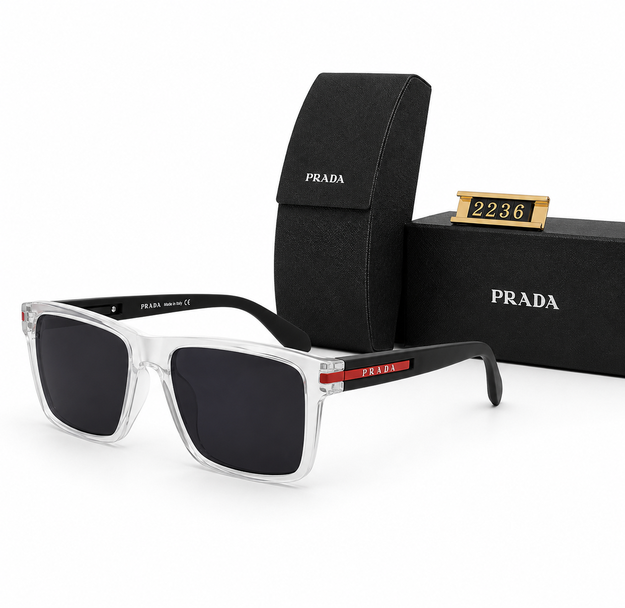 Prada lunette de soleil - Linea rossa PS 05YS blanc et noir