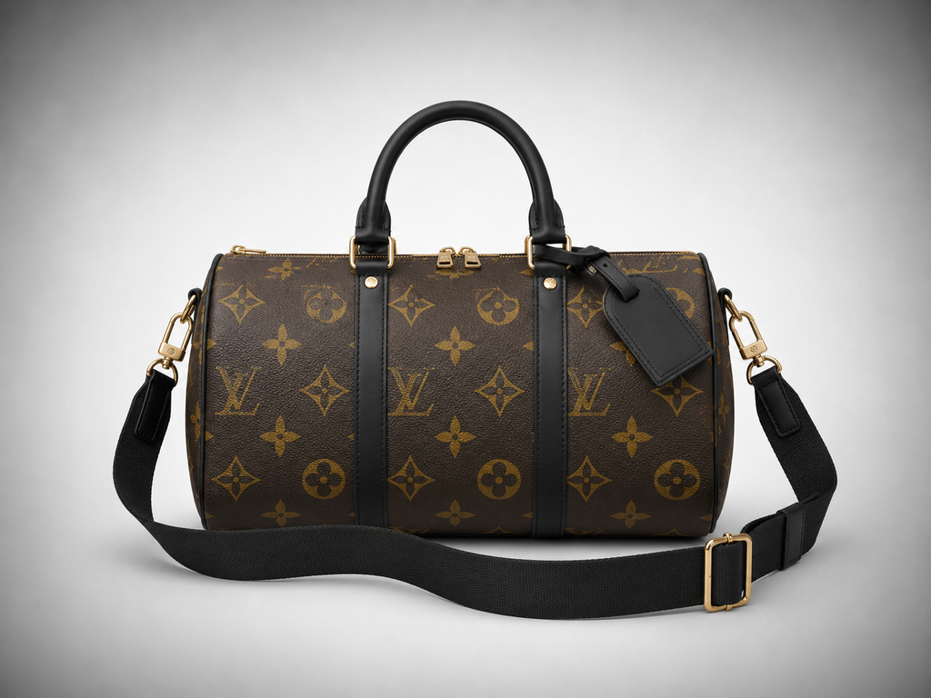 Sac à Bandoulière Louis Vuitton Keepall 25 Marron