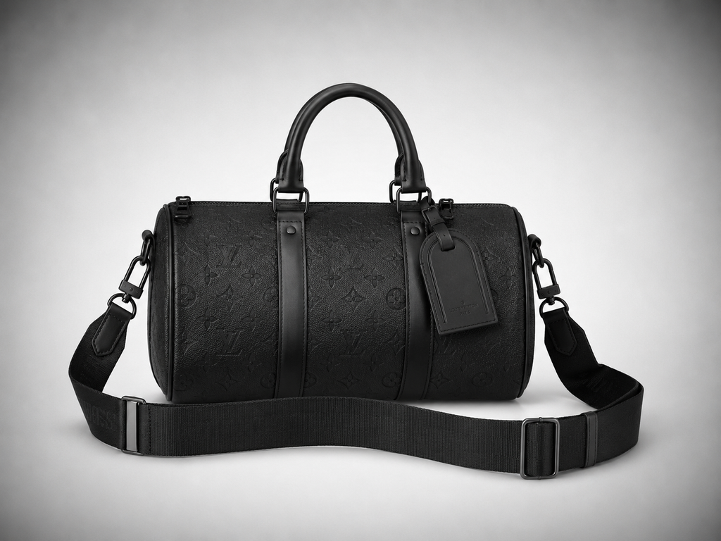Sac à Bandoulière Louis Vuitton Keepall 25 Full Noir