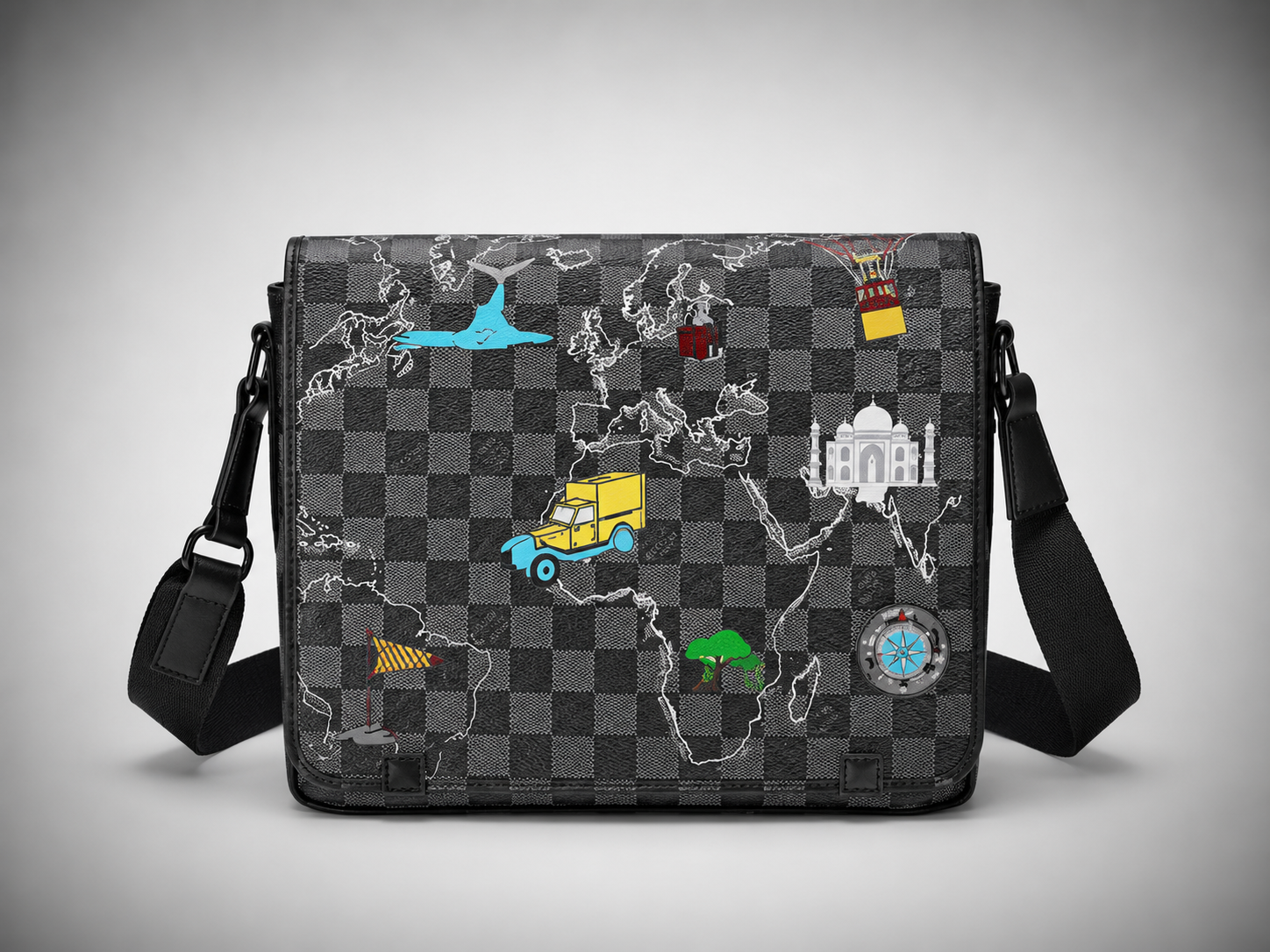 Louis Vuitton sac à bandoulière - district gris motif