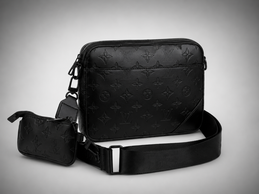Sac Alpha Messager Louis Vuitton Noir Taiga