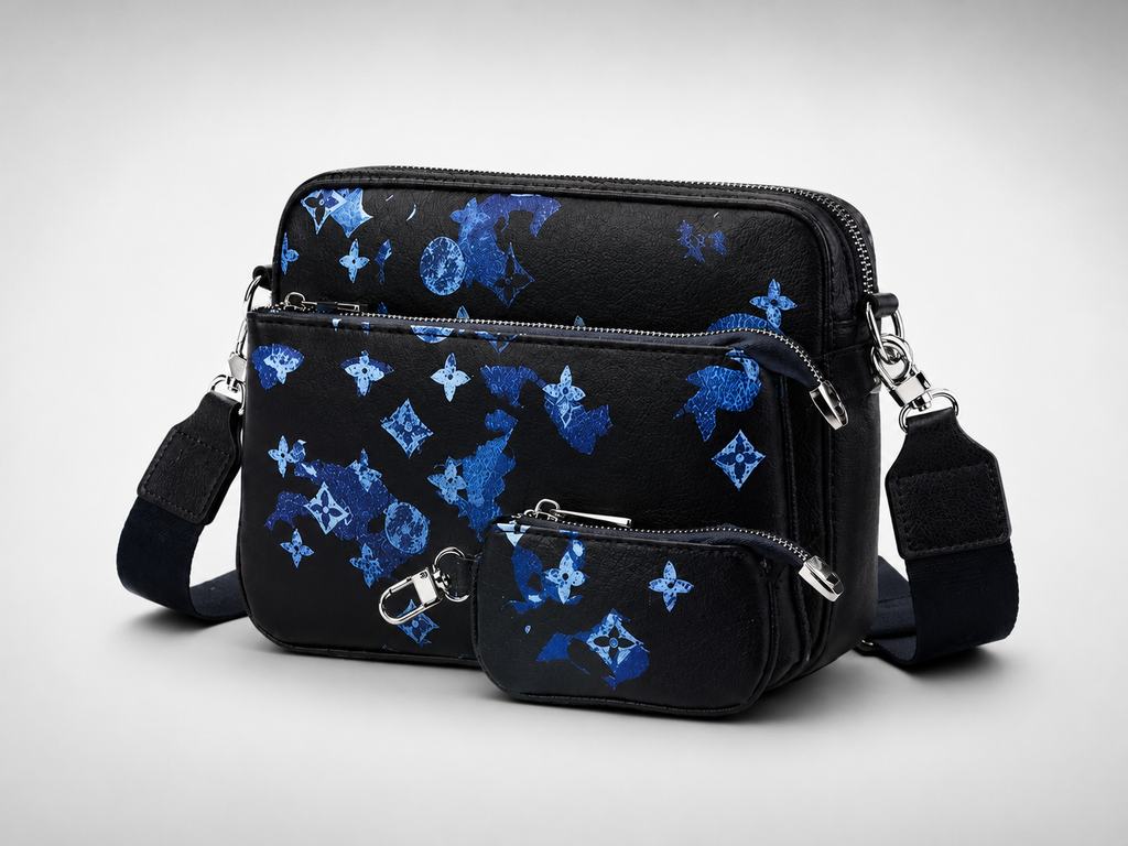 Sacoche Louis Vuitton Trio Monogramme Shadow Watercolour