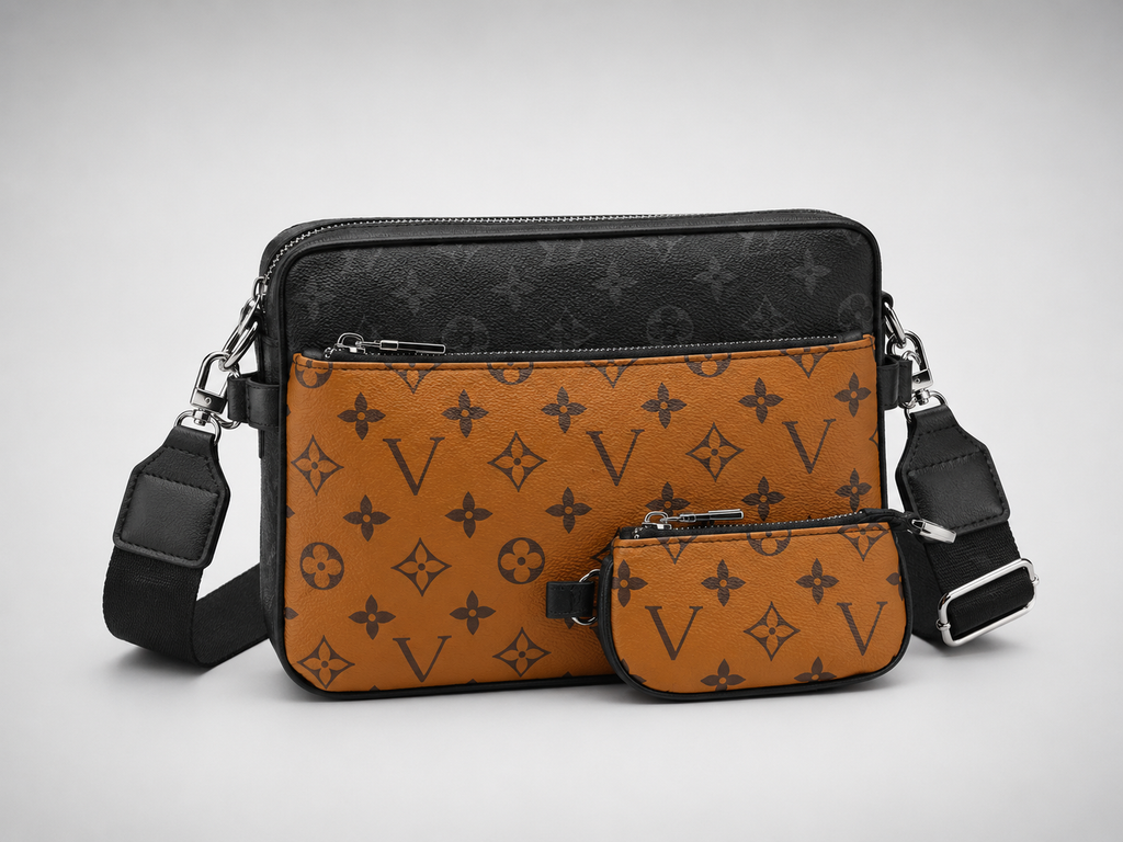 Sac à Bandoulière Louis Vuitton Trio Messager Monogramme