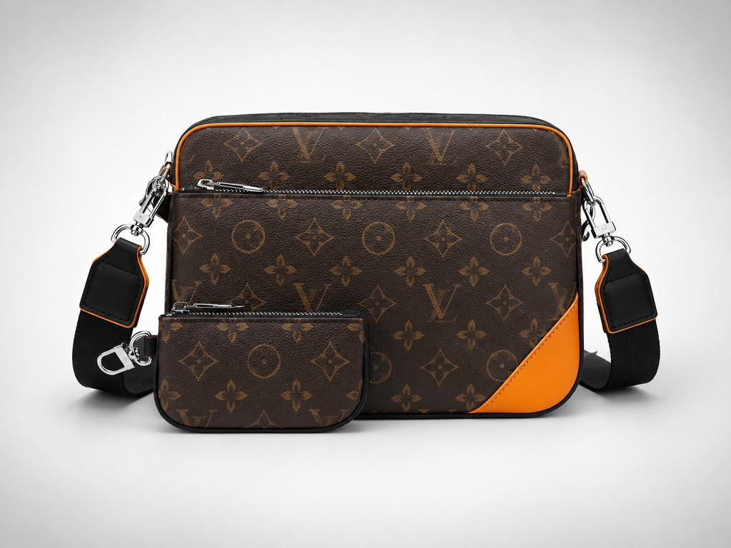 Sac à Bandoulière Louis Vuitton Trio Messager Taïgarama