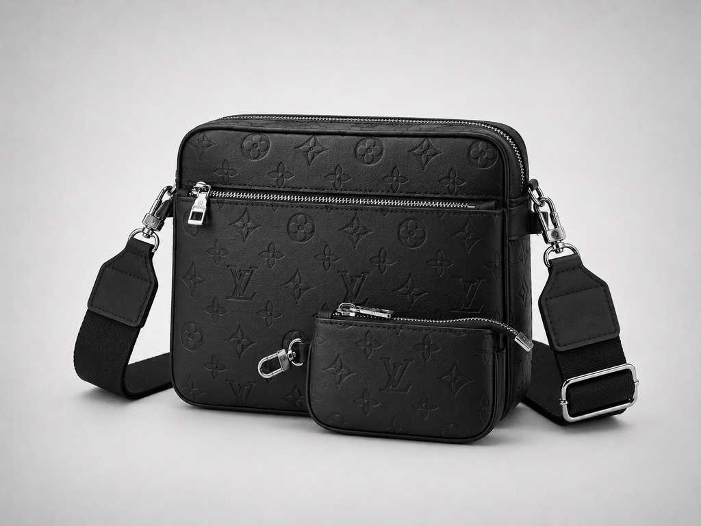 Sac à Bandoulière Louis Vuitton Trio Messager Noir