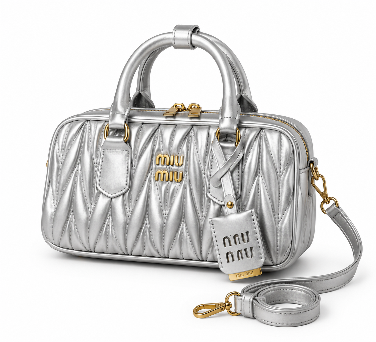 Miu miu sac à main - arcadie argenté
