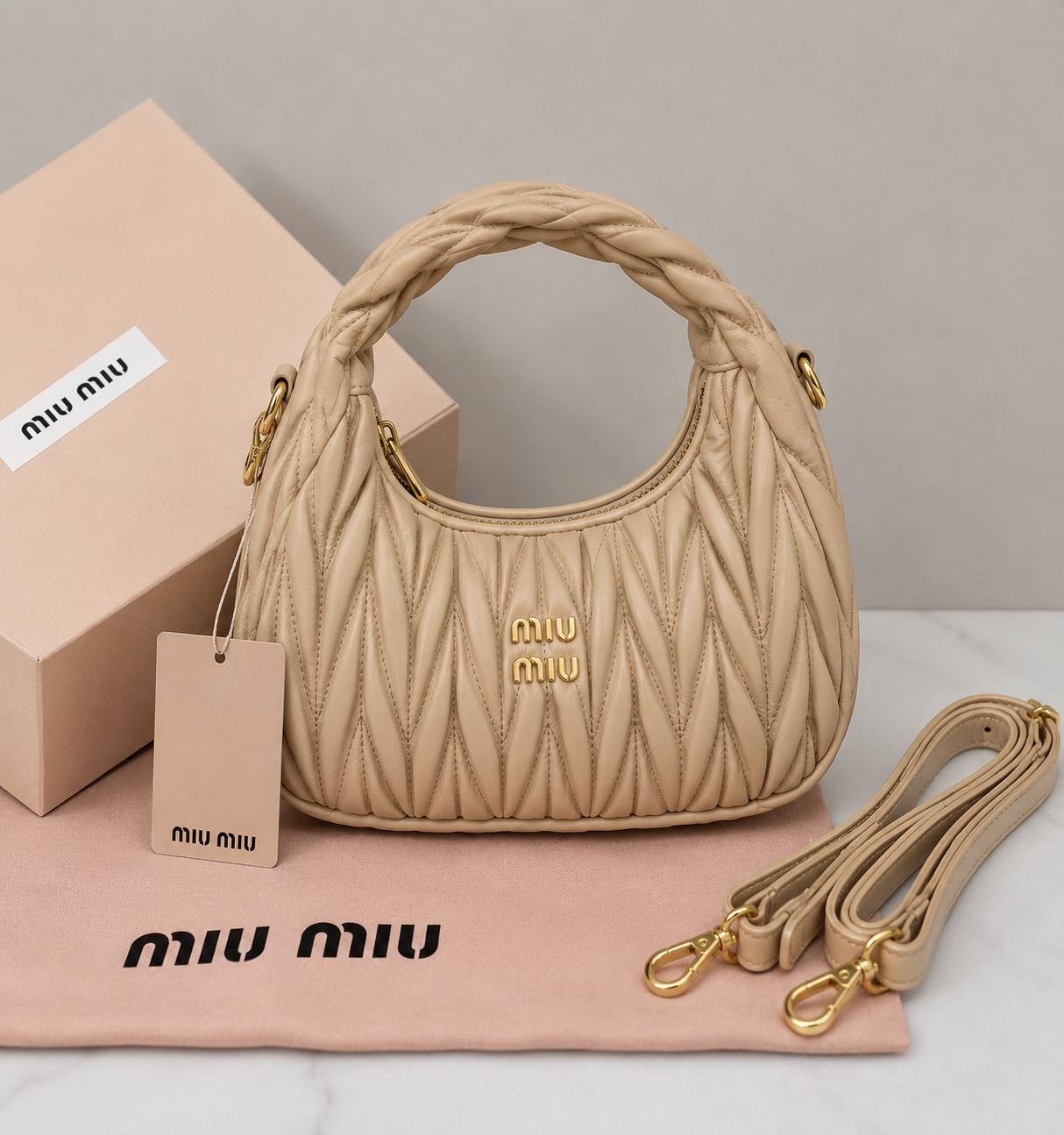 Miu miu sac à main - Gabardine beige