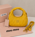 Miu miu sac à main - Gabardine jaune fluo