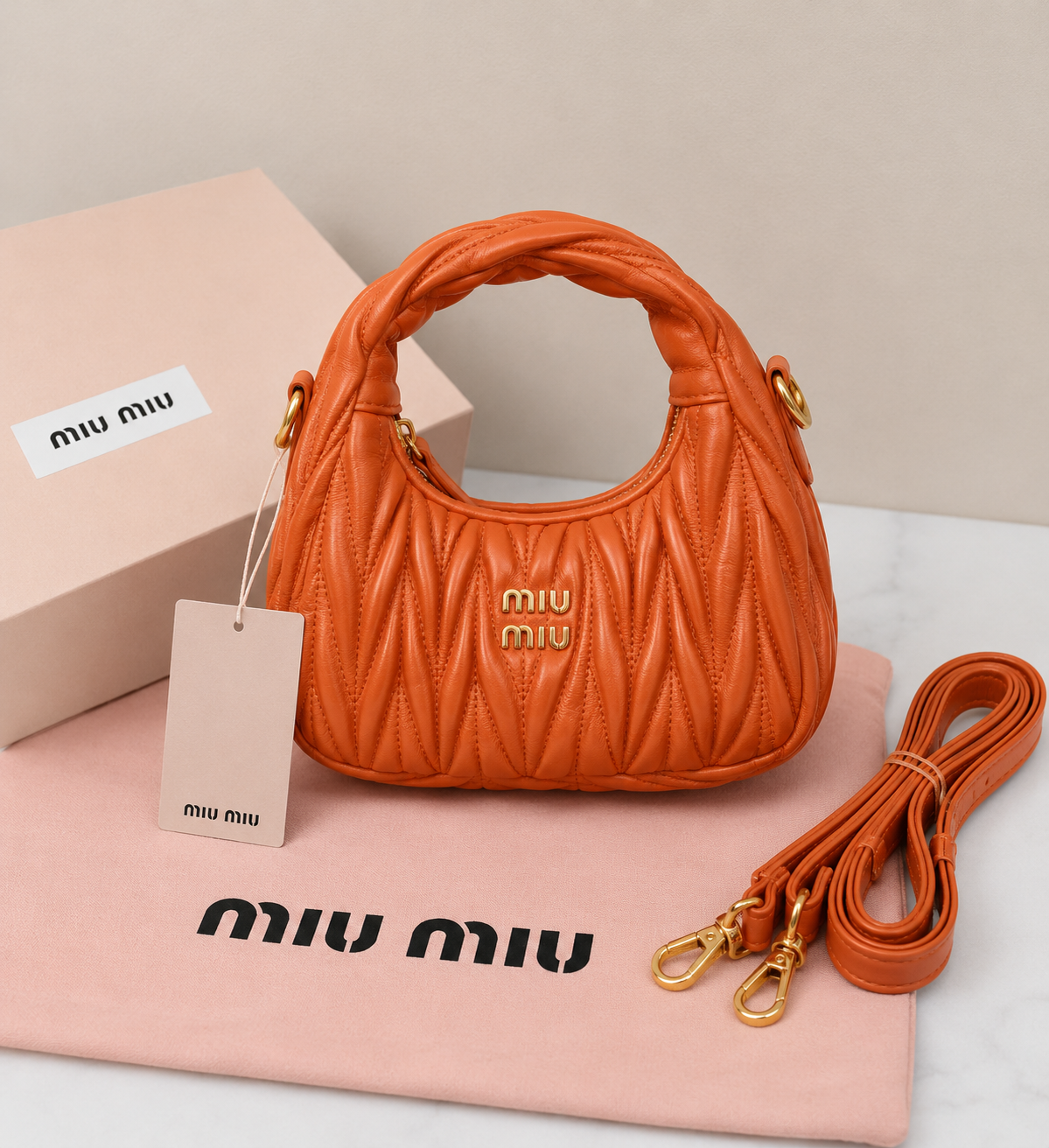 Miu miu sac à main - Gabardine orange