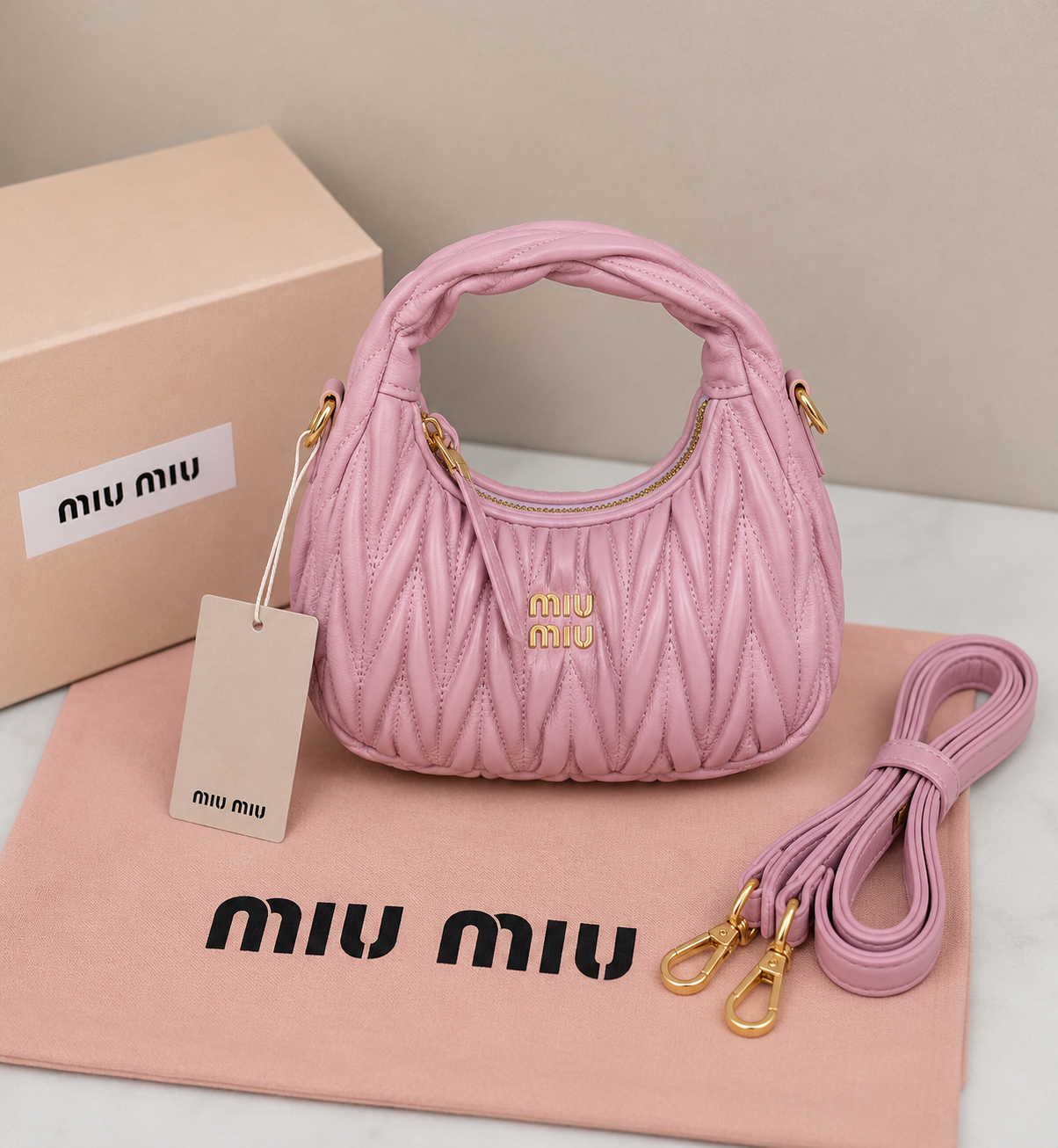 Miu miu sac à main - Gabardine rose
