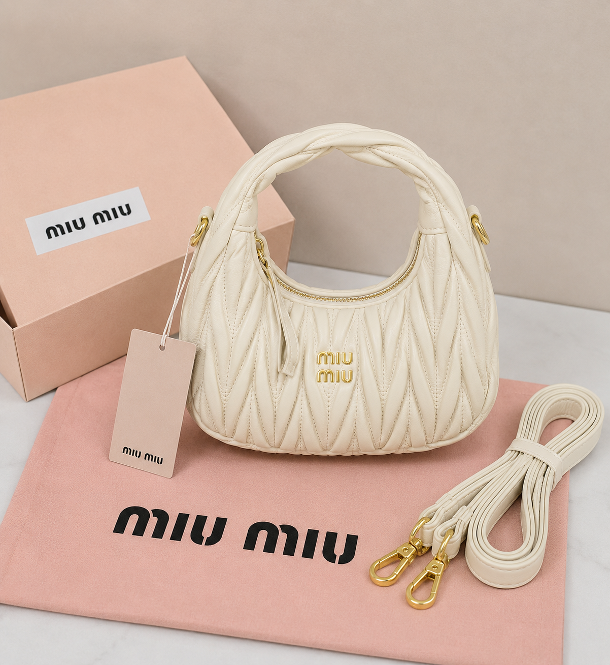 Miu miu sac à main - Gabardine blanc