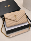 Yves saint Laurent sac à main - cassandre beige logo or