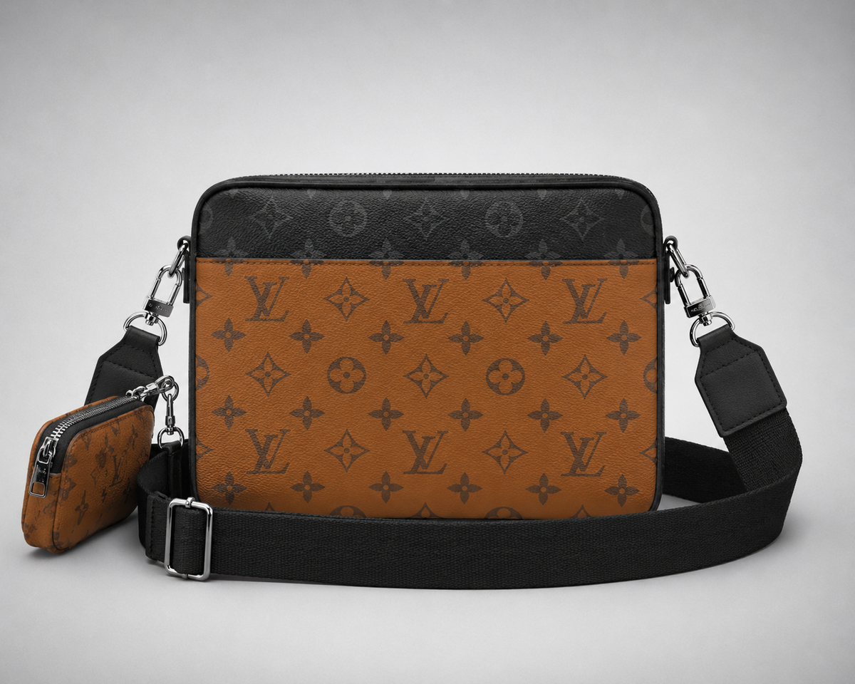 Sac à Bandoulière Louis Vuitton Trio Messager Monogramme