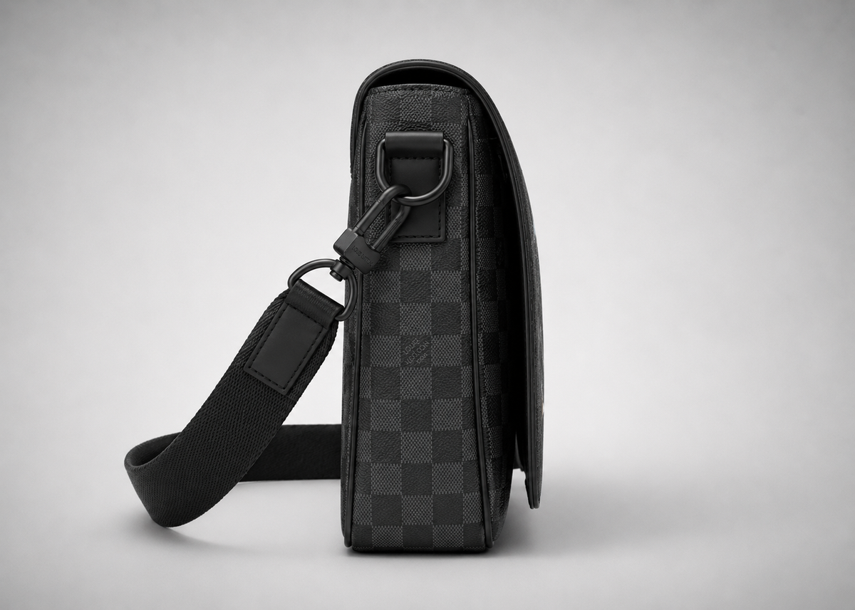 Sac à Bandoulière Louis Vuitton District Gris Motif