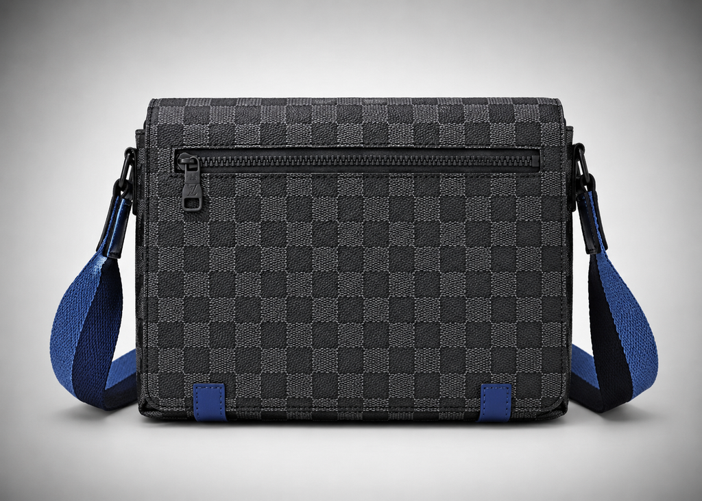 Sac à Bandoulière Louis Vuitton District Gris et Bleu