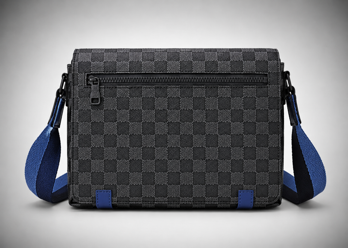 Sac à Bandoulière Louis Vuitton District Gris et Bleu