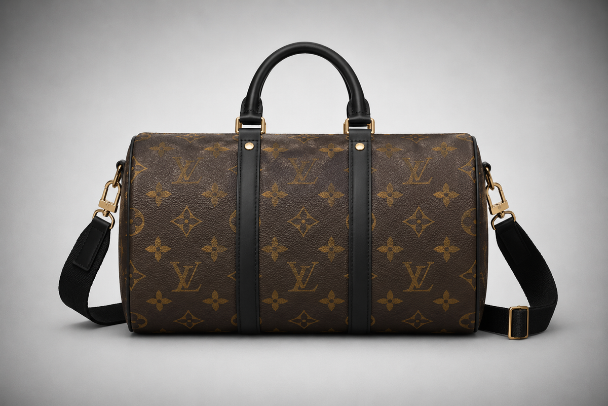Sac à Bandoulière Louis Vuitton Keepall 25 Marron