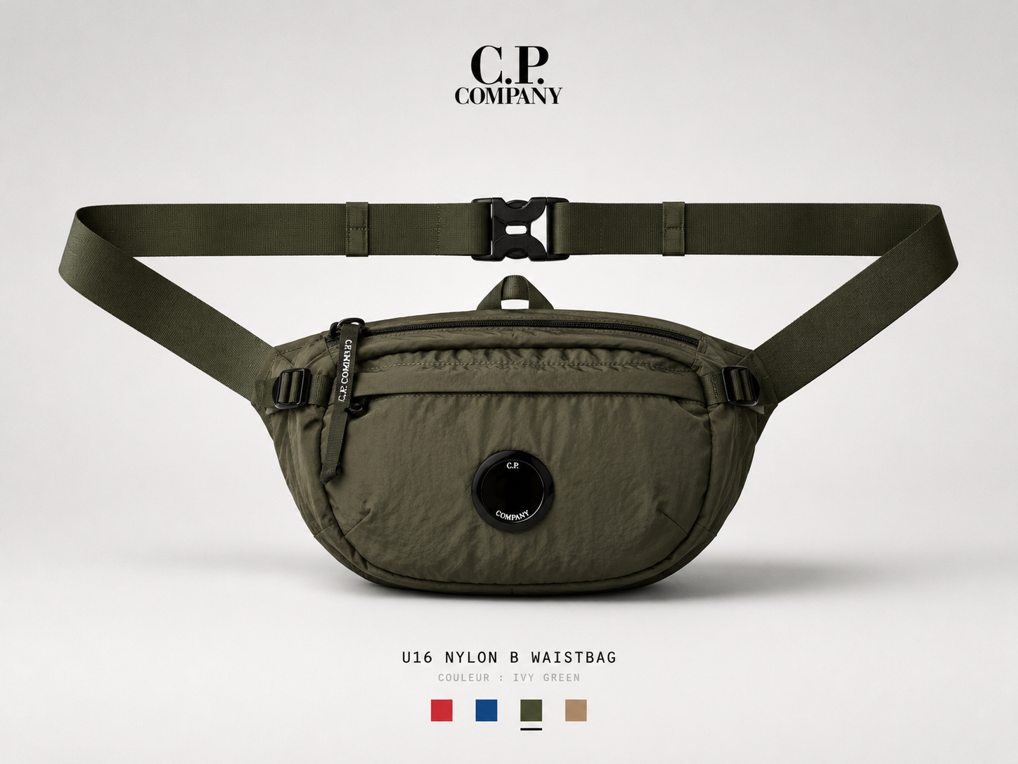 CP company - U16 NYLON B WAISTBAG vert