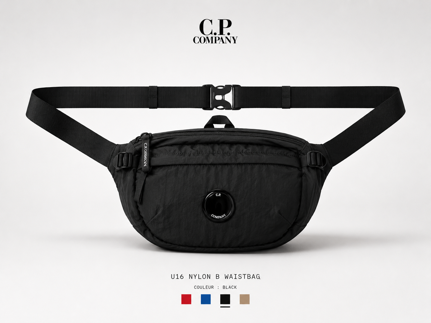 CP company - U16 NYLON B WAISTBAG noir