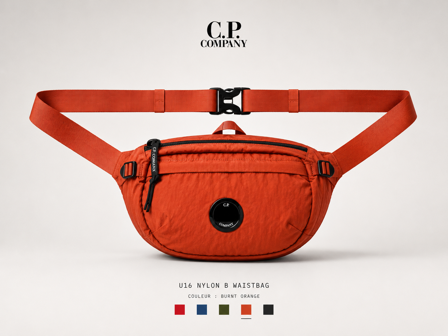 CP company - U16 NYLON B WAISTBAG orange